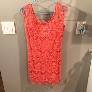 Forever 21 coral lace dress